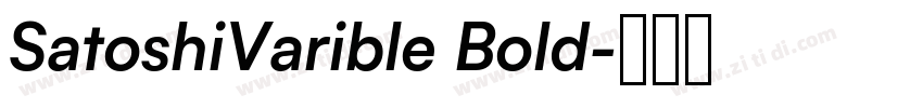 SatoshiVarible Bold字体转换